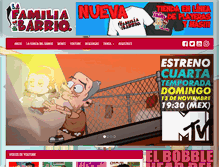 Tablet Screenshot of lafamiliadelbarrio.com